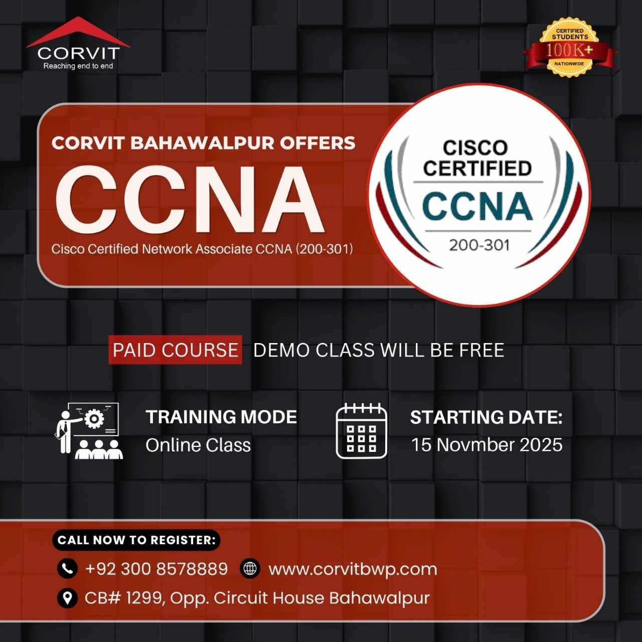 Career - Corvit Systems Bahawalpur